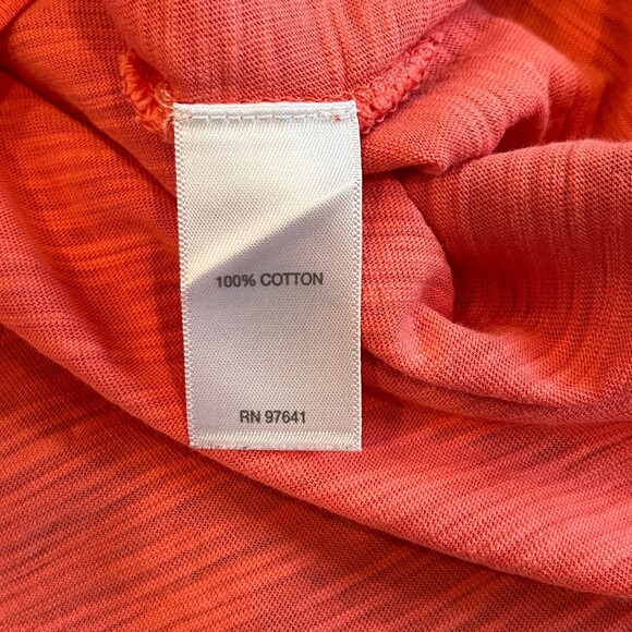 J.Jill Orange Pink (Shrimp) V-Neck Top XS Petite Cotton Everyday Colorful - Picture 8 of 9